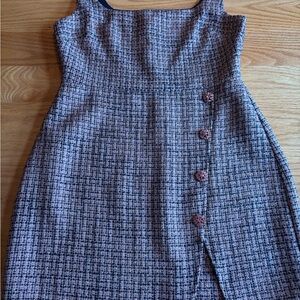 City Studio Pink Tweed Mini Dress Size 11/12 Pink Rhinestone Embellishing Preppy